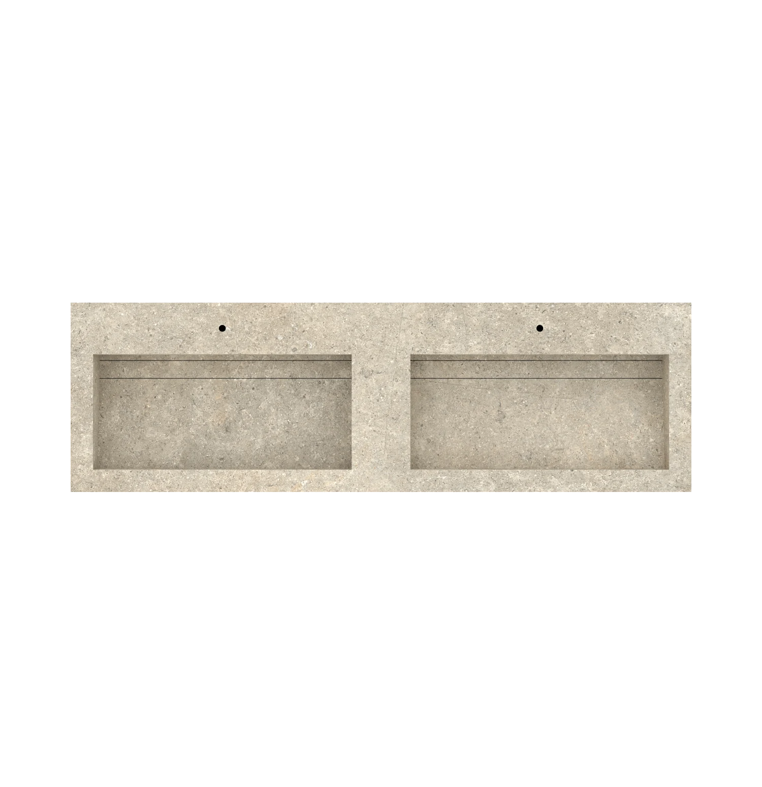 Xeraloox Duo Eterna 180 luxe keramische wastafel op maat gemaakt in Cashmere natuursteenlook - afbeelding 5