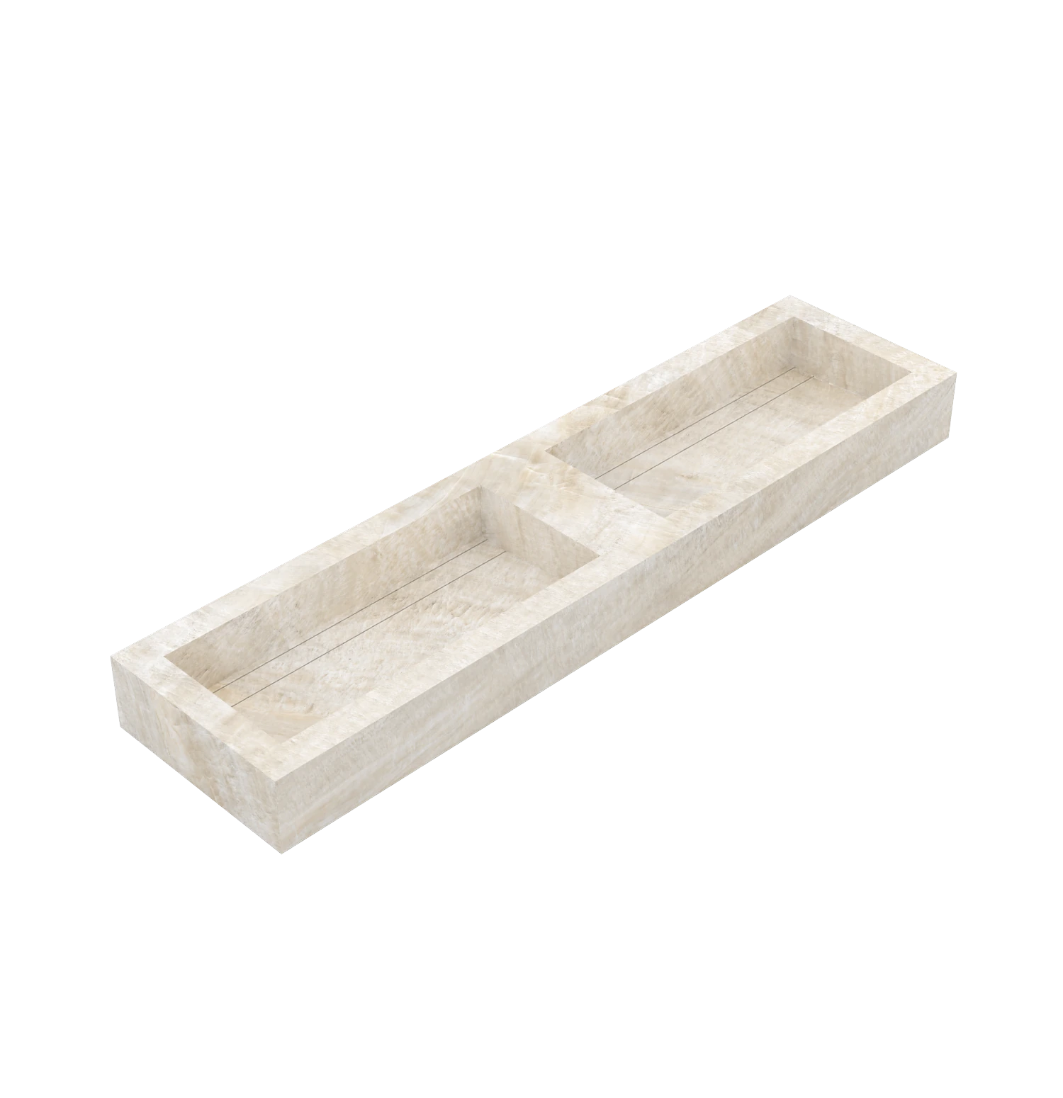 Xeraloox Duo Eterna 180 luxe keramische wastafel op maat gemaakt in Crystal Onyx marmerlook - afbeelding 3