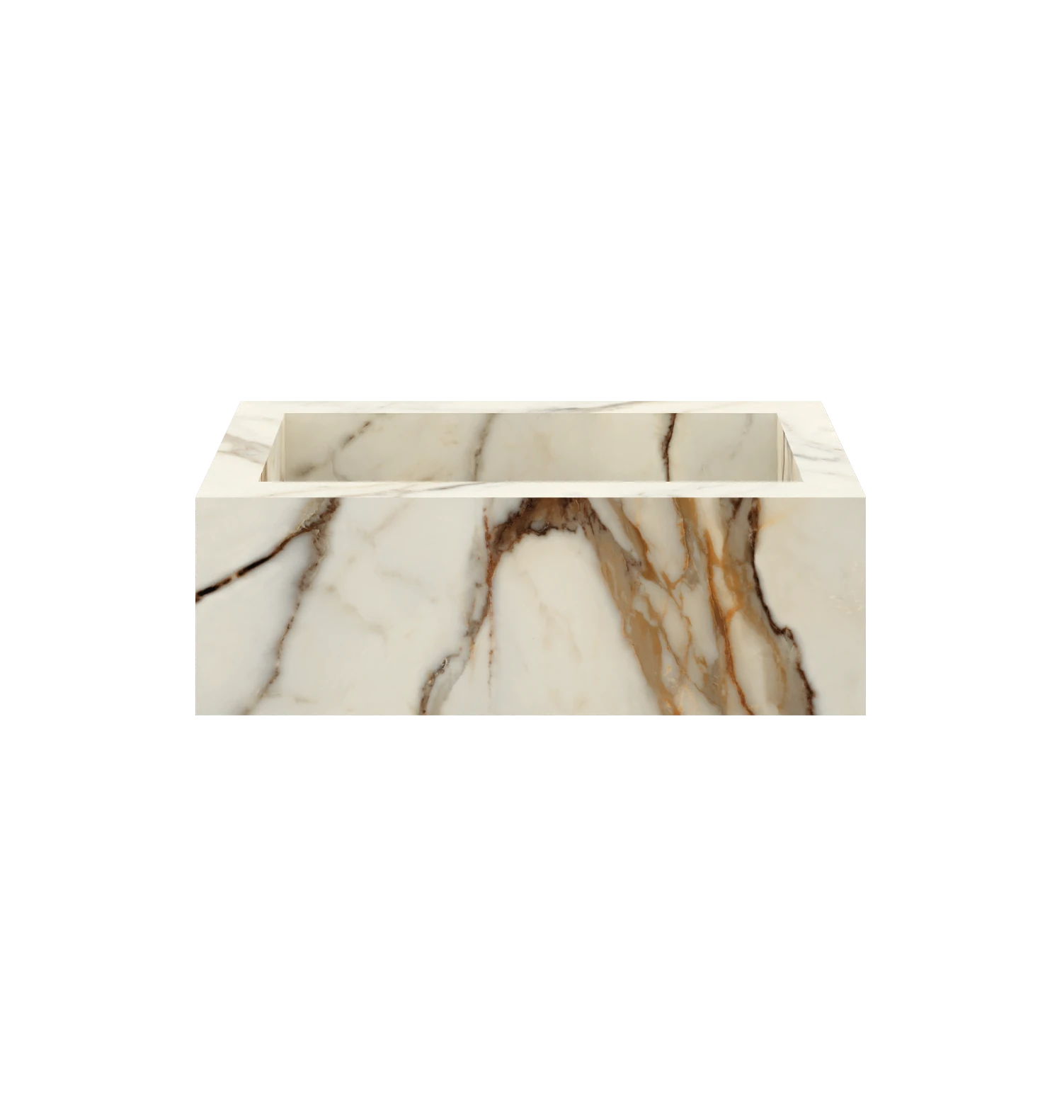 Xeraloox Eterna 70 luxe keramische wastafel op maat gemaakt in Calacatta Rustic marmerlook - afbeelding 1