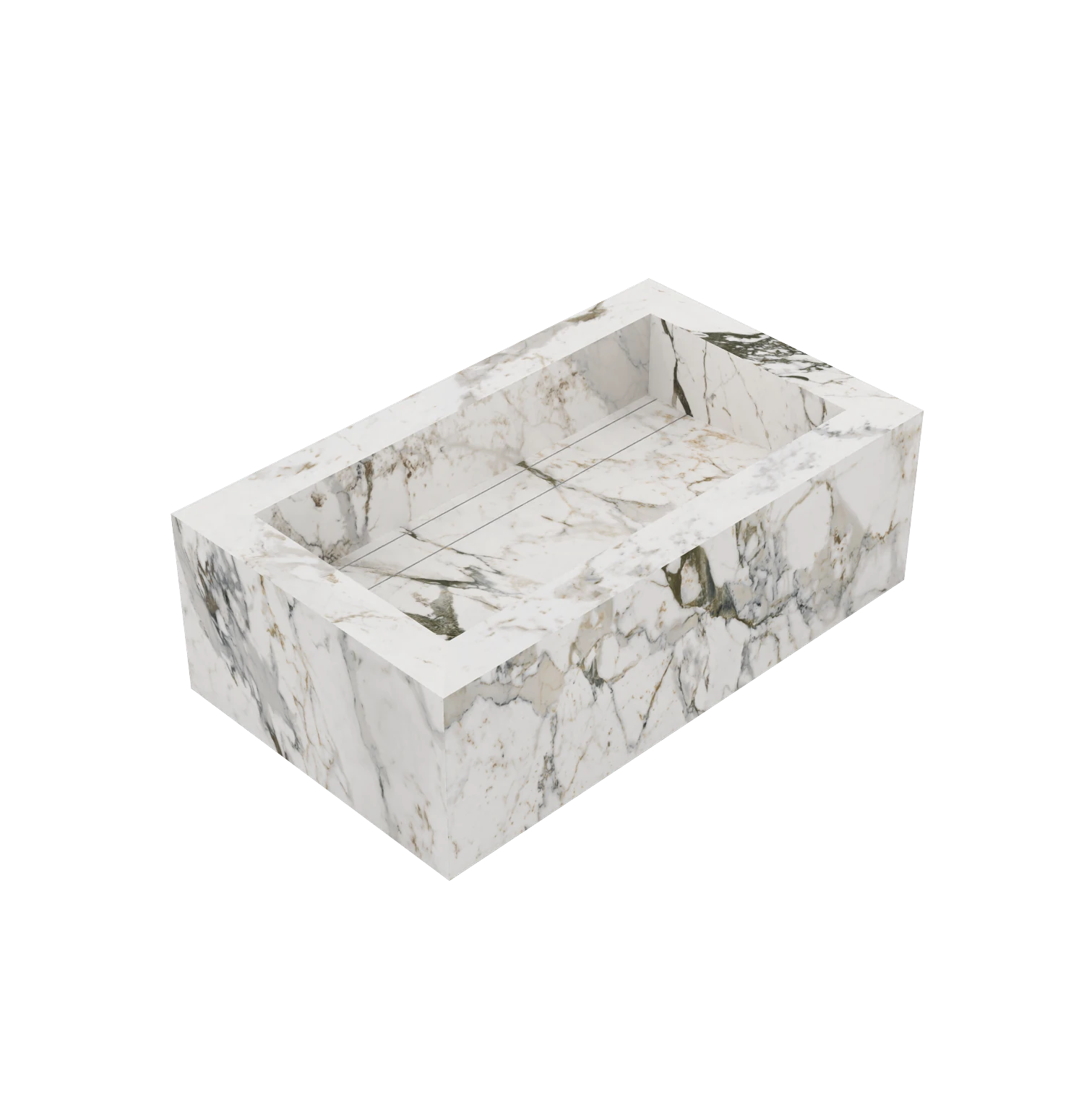 Xeraloox Eterna 70 luxe keramische wastafel op maat gemaakt in Calacatta Capraia marmerlook - afbeelding 3