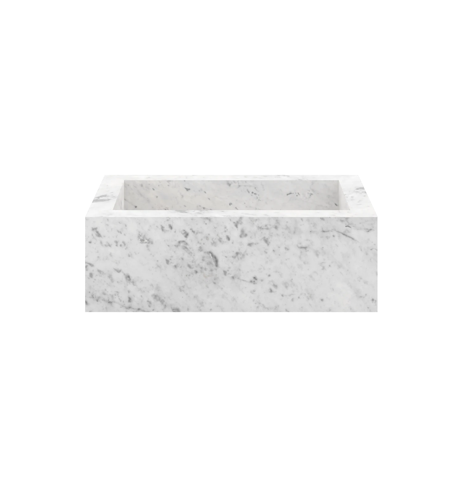 Xeraloox Eterna 70 luxe keramische wastafel op maat gemaakt in Carrara Classic marmerlook - afbeelding 1