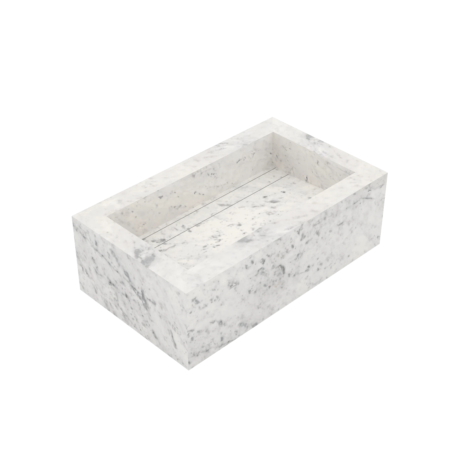 Xeraloox Eterna 70 luxe keramische wastafel op maat gemaakt in Carrara Classic marmerlook - afbeelding 3