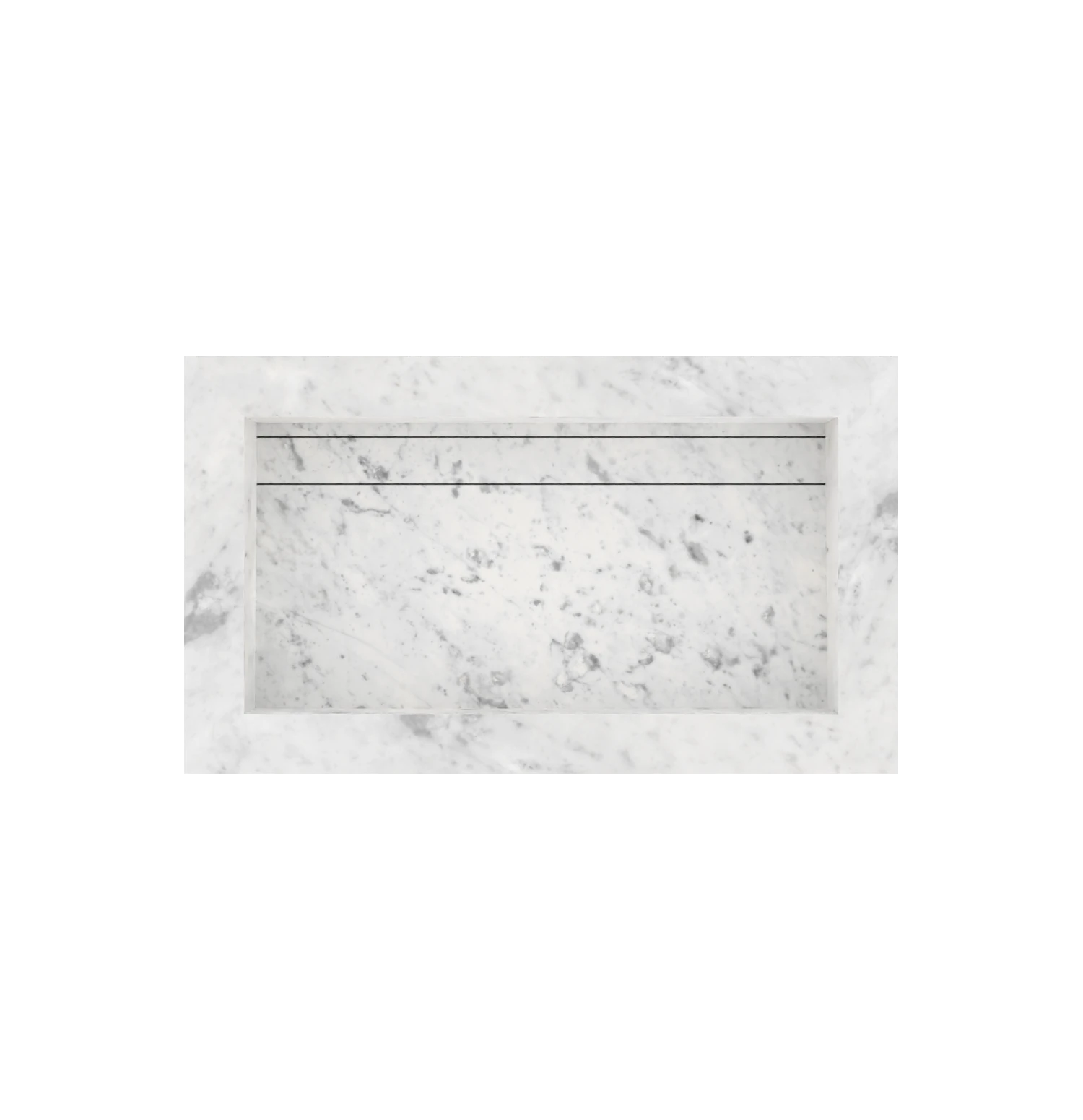 Xeraloox Eterna 70 luxe keramische wastafel op maat gemaakt in Carrara Classic marmerlook - afbeelding 4